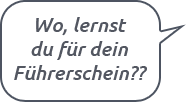 Wo lernst du?